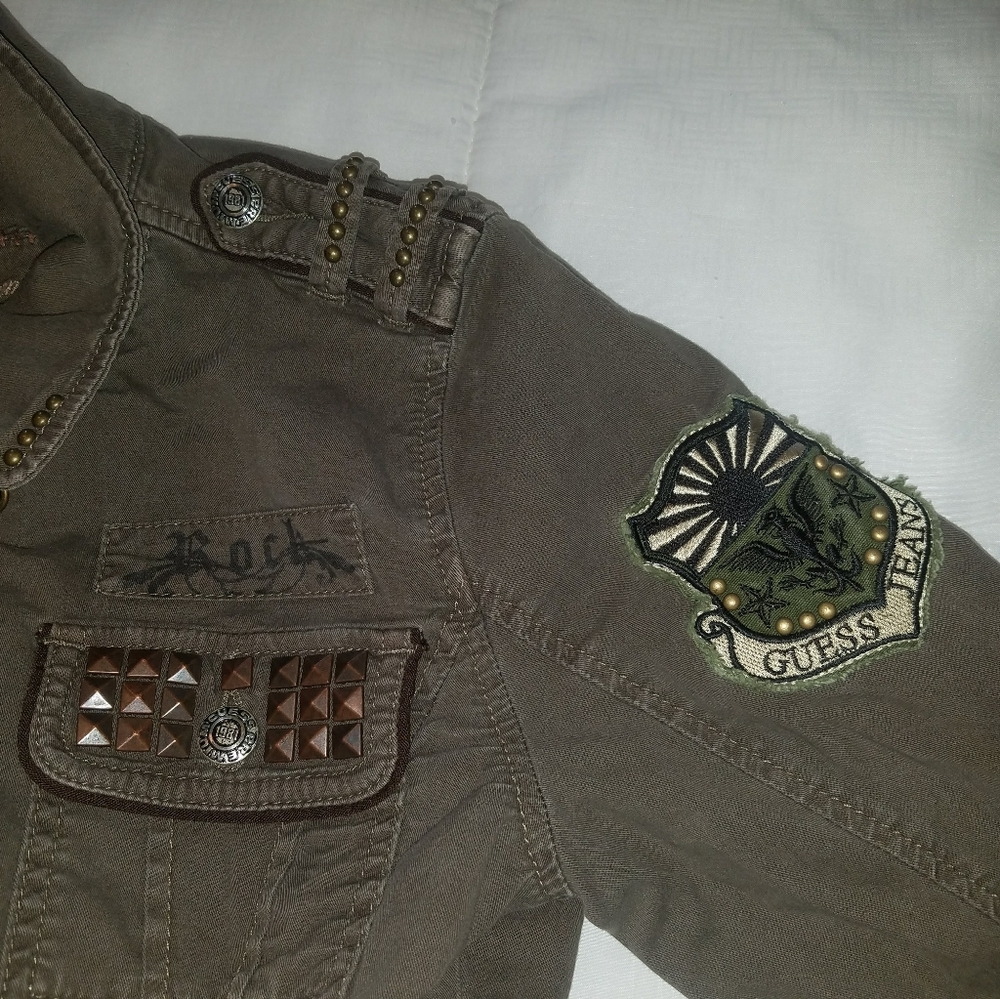 Guess military style jacket, size medium
